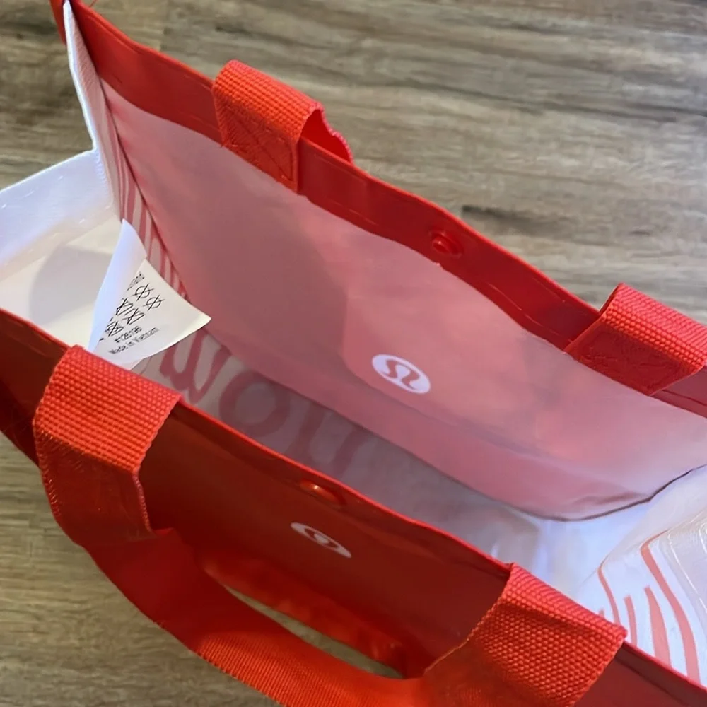 Lululemon Reusable Red & White Tote Bag